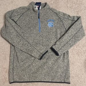 Champion Men's Heathered Gray Zip-Up Sweater size L